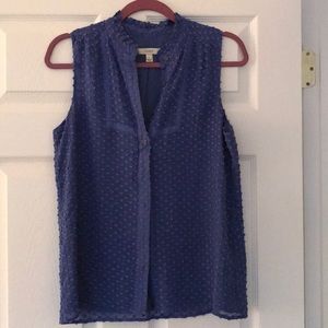 J. Crew Swiss Dot Blouse with Ruffle Collar